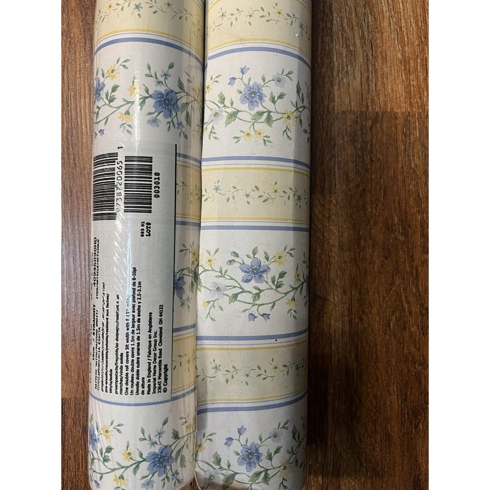 Vintage Imperial Wallpaper NIP Roll Plus Opened Roll Prepasted 56 Sq Ft